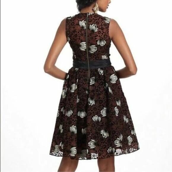 Anthropologie Frock by Tracey Reece Silk Chrysanthemum Tea Dress Size 6 Floral - Picture 10 of 10